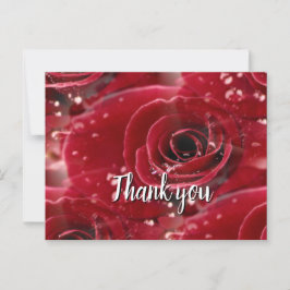 Tarjeta postal de agradecimiento de rosa