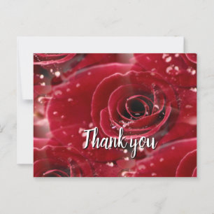 Tarjeta postal de agradecimiento de rosa
