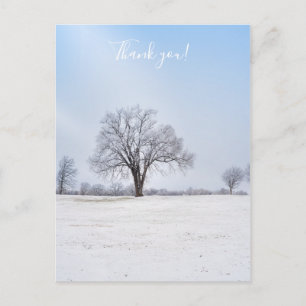 Tarjeta postal de agradecimiento del árbol de robl