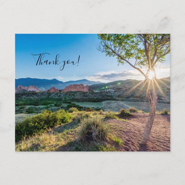 Tarjeta Postal de agradecimiento del Jardín de Dio (Anverso)