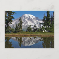 Tarjeta postal de agradecimiento del Monte Rainier