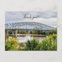 Tarjeta postal de agradecimiento del puente de Jef
