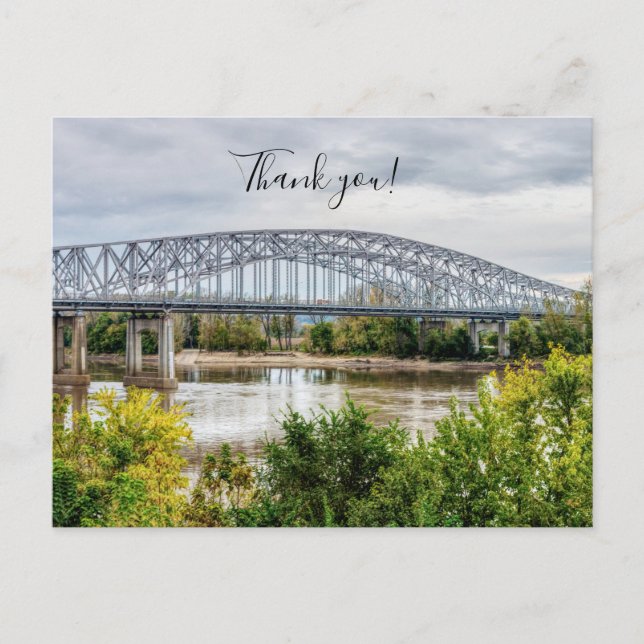 Tarjeta postal de agradecimiento del puente de Jef (Anverso)