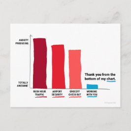 Tarjeta postal de agradecimiento desde el fondo de