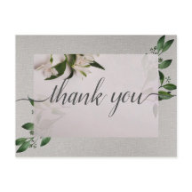 Tarjeta postal de agradecimiento elegante