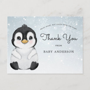 Tarjeta postal de agradecimiento para baby shower