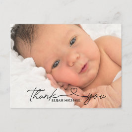 Tarjeta postal de agradecimiento para bautizo mini