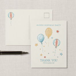 Tarjeta postal de agradecimiento para fiesta de gl