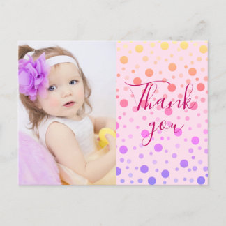 Tarjeta postal de agradecimiento para niños Lindo 