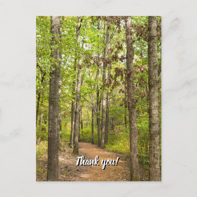 Tarjeta postal de agradecimiento para paseo tranqu (Anverso)
