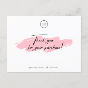 Tarjeta Postal de Agradecimiento por su Compra