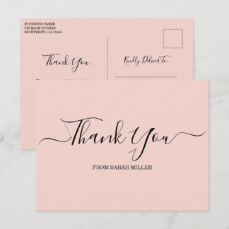 Tarjeta postal de agradecimiento por su negocio 