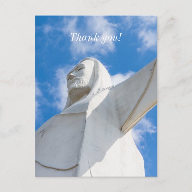 Tarjeta postal de agradecimiento soy aquí (Anverso)