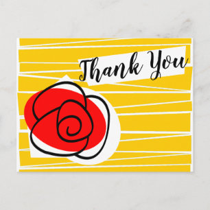 Tarjeta postal de agradecimiento Spanish Rose pais