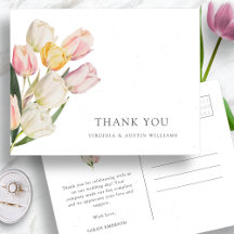 Tarjeta Postal de Agradecimiento Tulipán