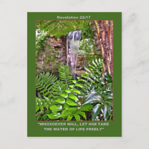 Tarjeta postal de agua de vida