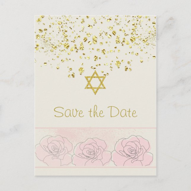 Tarjeta postal de Ahorra la fecha de Bat Mitzvah c (Anverso)