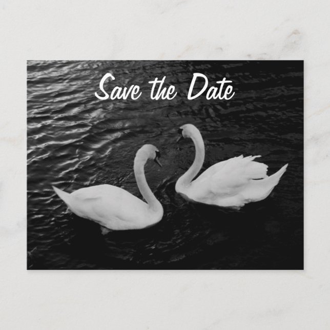 Tarjeta Postal de Ahorrar el Día del Cisne (Anverso)