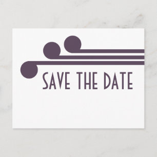 Tarjeta postal de ahorro con deco chic simple mora