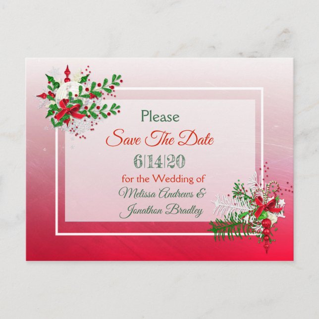 Tarjeta postal de ahorro con tema de boda de invie (Anverso)