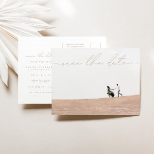 Tarjeta Postal de Ahorro de Boda con Foto de Escri