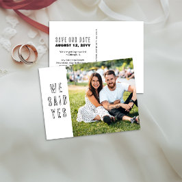 Tarjeta Postal de Ahorro de Boda con Foto 'We Said