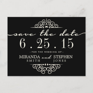 Tarjeta Postal de Ahorro de Boda Simple Chic