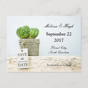 Tarjeta Postal de Ahorro de Boda Suculenta