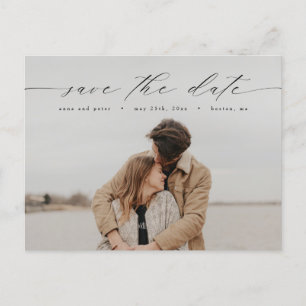 Tarjeta Postal de Ahorro de Fecha con Caligrafía M