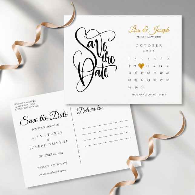 Tarjeta Postal de Ahorro de Fecha con Corazón de O (Subido por el creador)