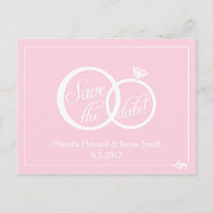 Tarjeta Postal de Ahorro de Fecha de Boda