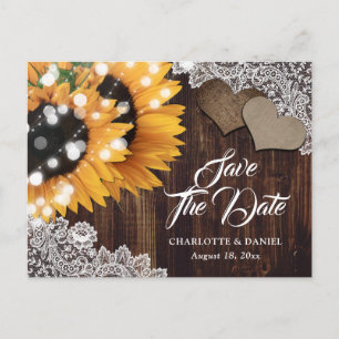 Tarjeta Postal de Ahorro de Fecha de Boda de Giras