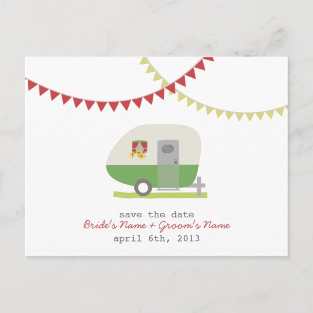Tarjeta Postal de Ahorro de Fecha de Boda de Remol (Anverso)
