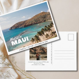Tarjeta postal de ahorro de fecha de boda en Maui