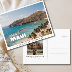 Tarjeta postal de ahorro de fecha de boda en Maui