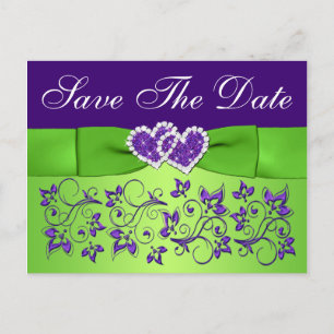 Tarjeta postal de ahorro de fecha de boda floral p