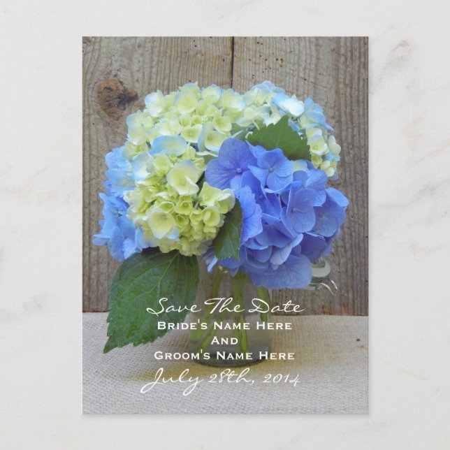 Tarjeta Postal de Ahorro de Fecha de Bodas con Hor (Anverso)