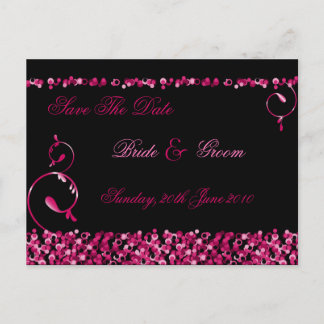 Tarjeta Postal de Ahorro de Sequins :: Fuschia