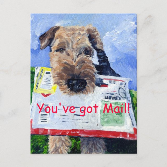 ¡Tarjeta postal de Airedale Terrier! (Anverso)