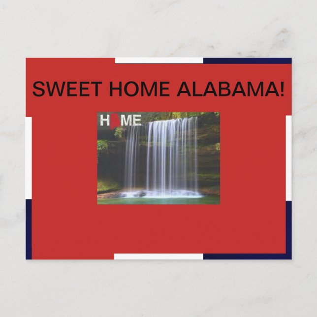 TARJETA POSTAL DE ALABAMA HOME SWEET (Anverso)