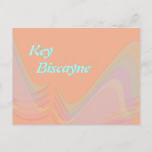 Tarjeta postal de alas pastel de Key Biscayne Flor