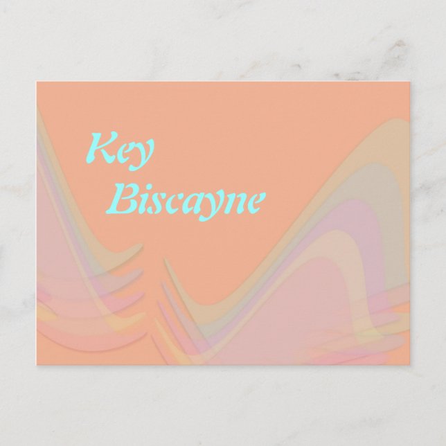 Tarjeta postal de alas pastel de Key Biscayne Flor (Anverso)