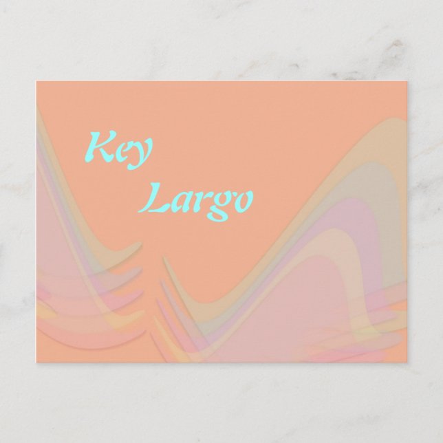Tarjeta postal de alas pastel de Key Largo Florida (Anverso)