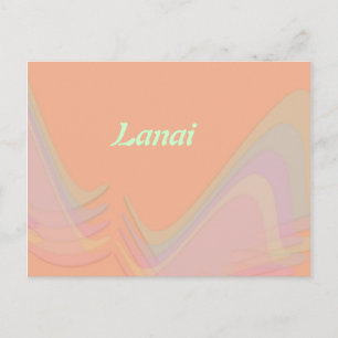 Tarjeta postal de alas pastel de Lanai Hawaii