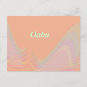 Tarjeta postal de alas pastel de Oahu