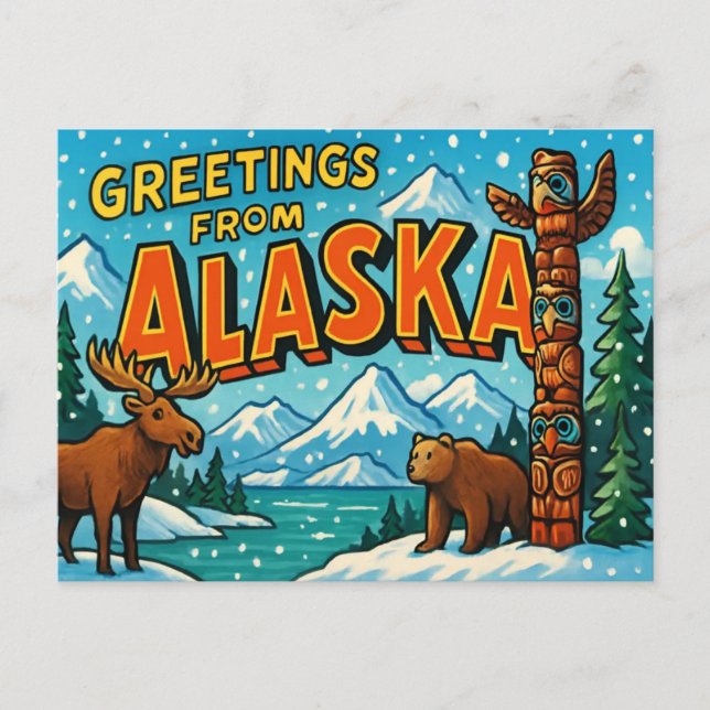 Tarjeta postal de ALASKA (Anverso)