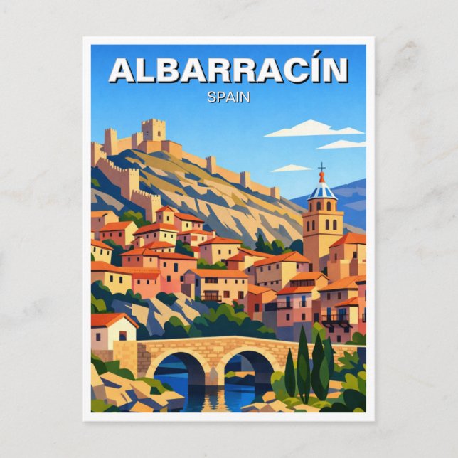 Tarjeta postal de Albarracín España (Anverso)
