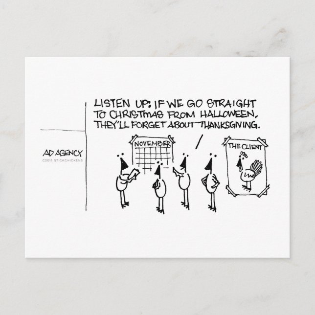 Tarjeta Postal de Alboroto Navideño (Anverso)