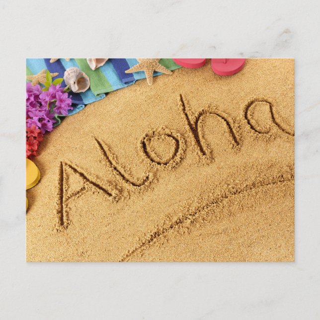 Tarjeta postal de Aloha (Anverso)