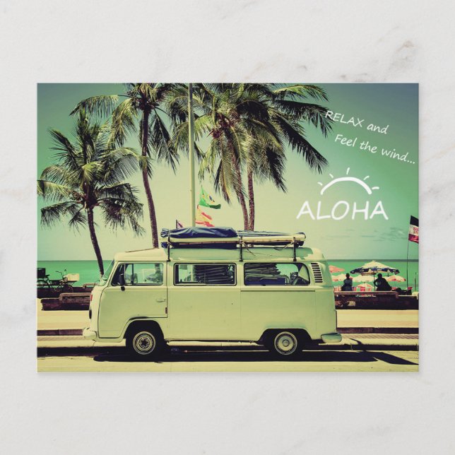 Tarjeta postal de ALOHA (Anverso)